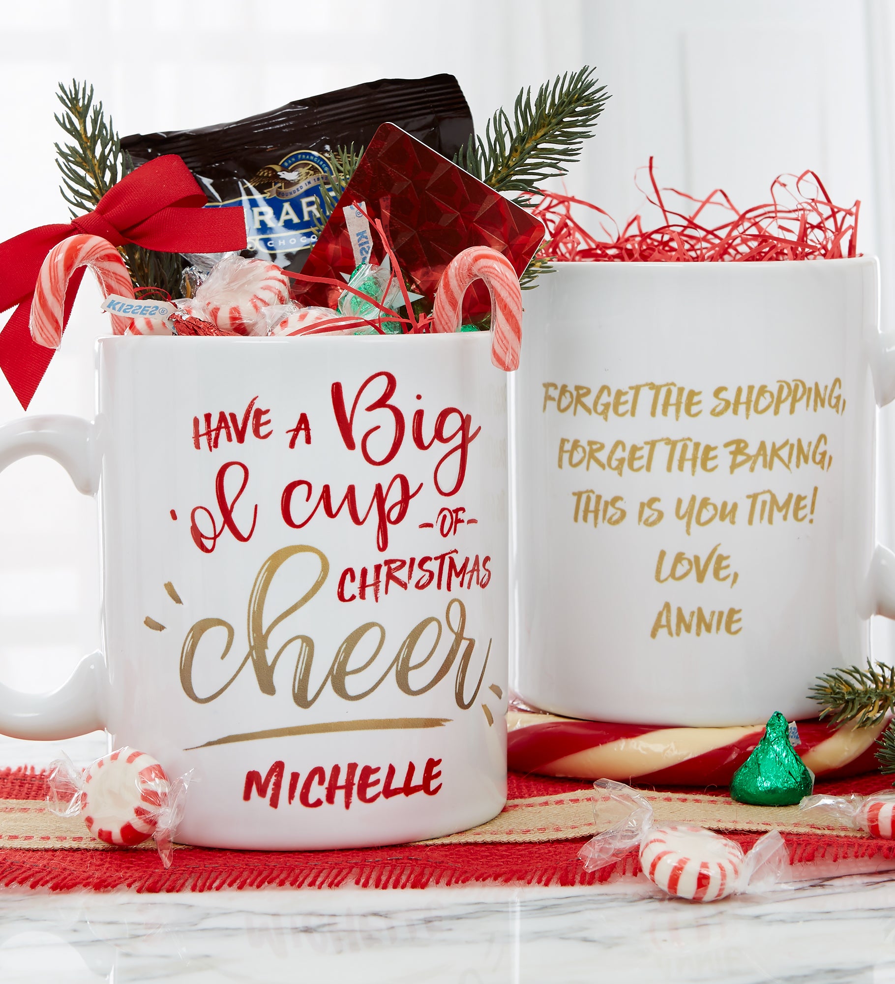 Christmas Cheer Personalized 30oz. Oversized Coffee Mug